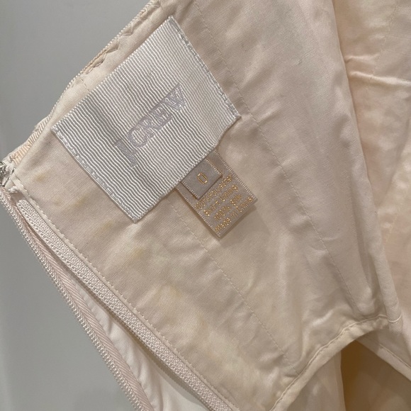 J.Crew Cream Chiffon Strapless Dress - Size 0 - Picture 8 of 8